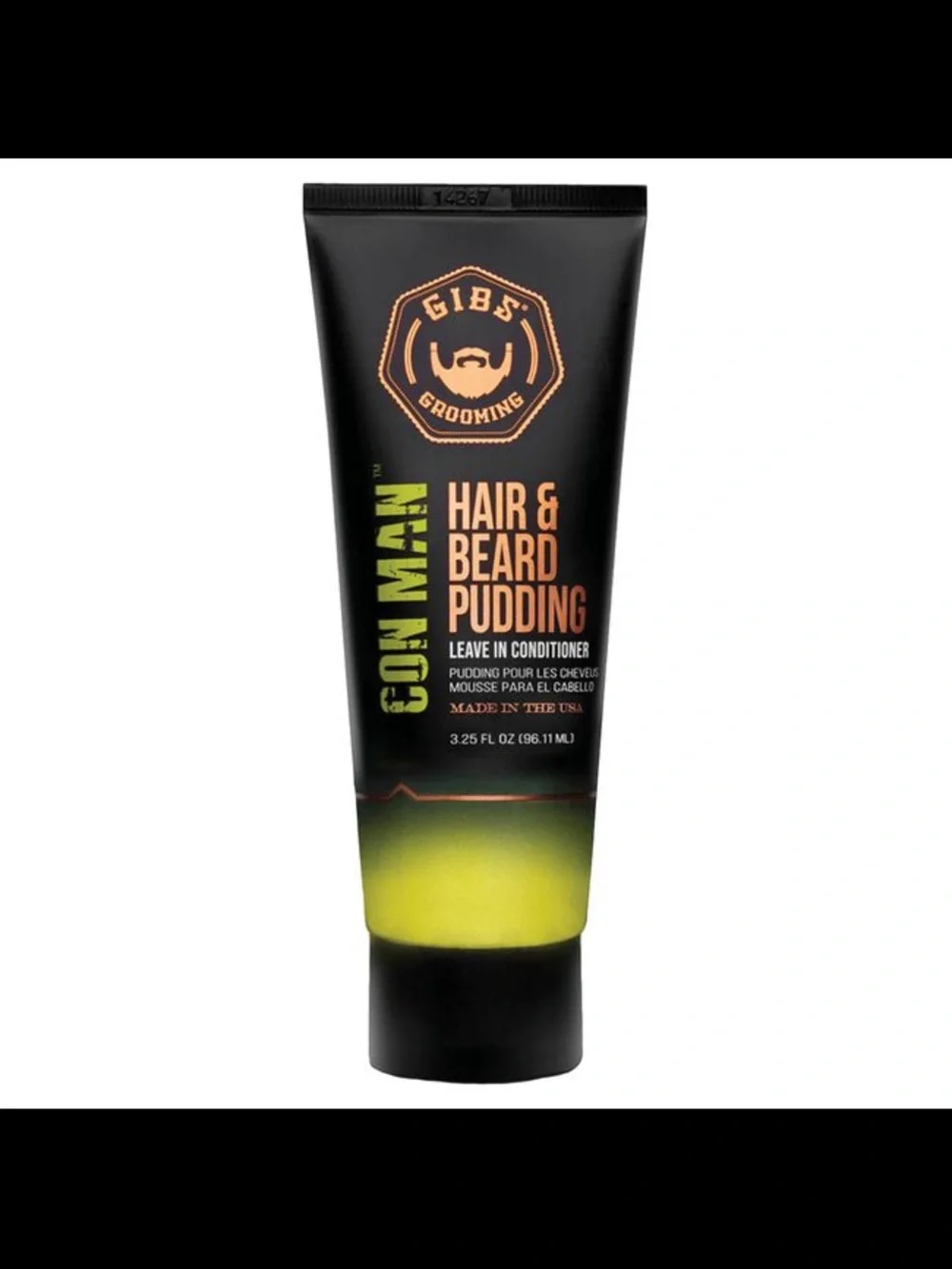 GIBS Grooming Con Man Hair & Beard Pudding Leave-In Conditioner 3.25 oz